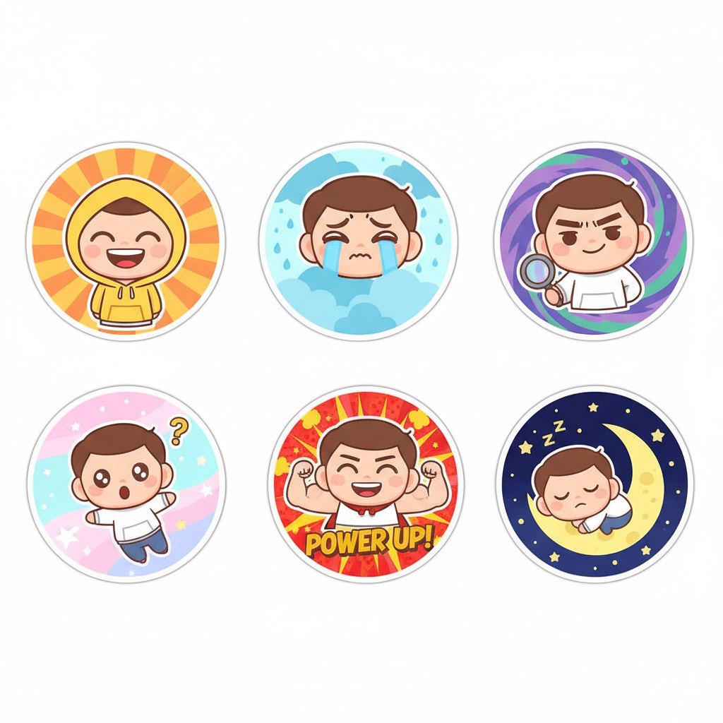 Chibi Stickers: an example made with Omni Banana