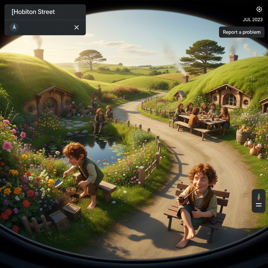 Fantasy Street: an example made with Omni Banana