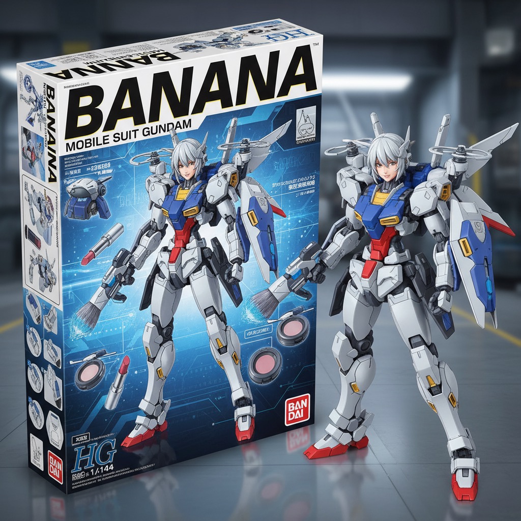 Gundam Figure: an example made with Omni Banana