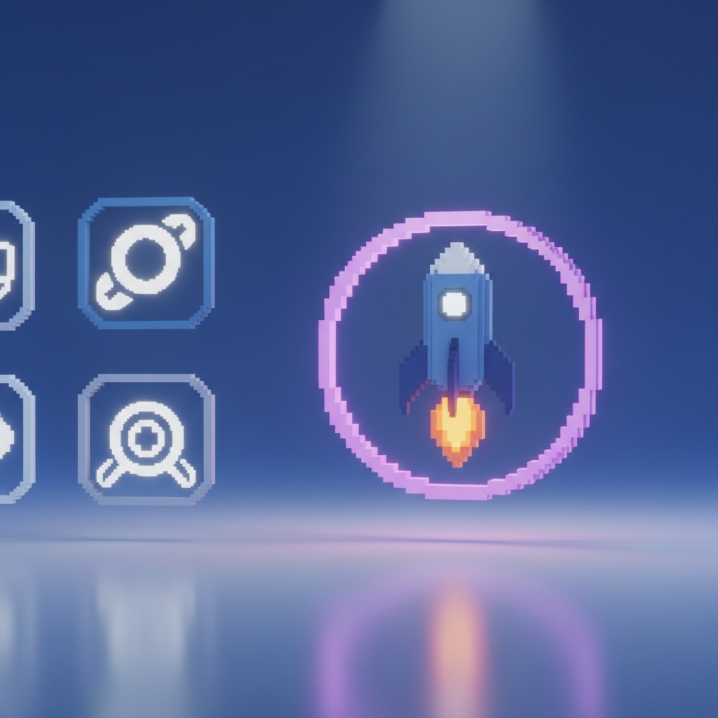 Voxel Icons: an example made with Omni Banana